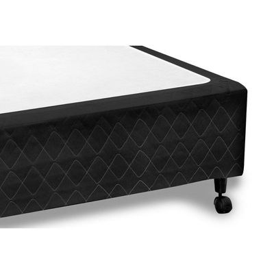 Cama Box Base Universal King Poli Tecido Black (193x203x23) - Castor