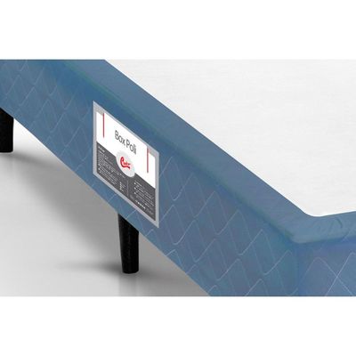 Cama Box Base Universal Solteiro Poli Tecido Blue (88x188x23) - Castor