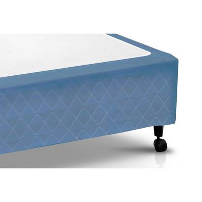 Cama Box Base Universal Solteiro Poli Tecido Blue (88x188x23) - Castor