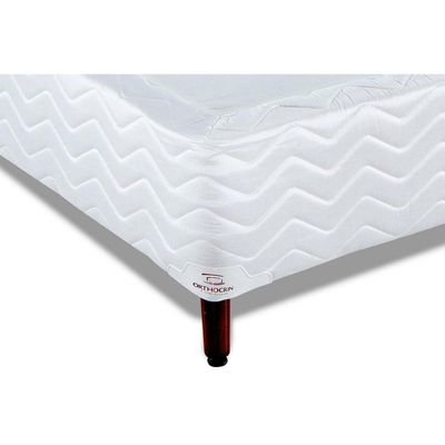 Cama Box Base Universal Solteiro Sommier Plus Bordado White (88x188x24) - Orthocrin