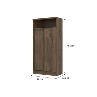 Armário Multiuso Sala 528 c/ 2 Portas de Correr Freijo - Carraro