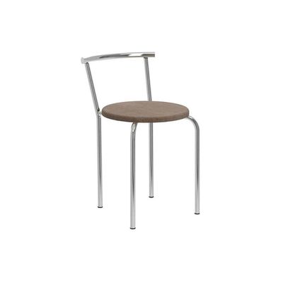 Banqueta de Cozinha 105 Kit 2 Un Prata - Assento Courano Preto - Carraro