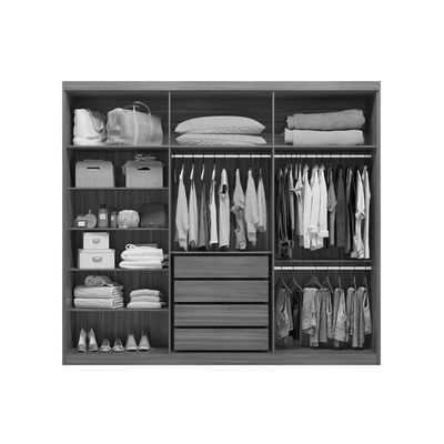 Guarda Roupa Casal 6 Portas 4 Gavetas 3 Prateleiras Venice Amêndola/Off White - Demóbile