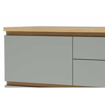 Balcão de Cozinha Rainha 1 Porta e 4 Gaveta c/ Tampo 120 cm Nature/Verde - Nesher