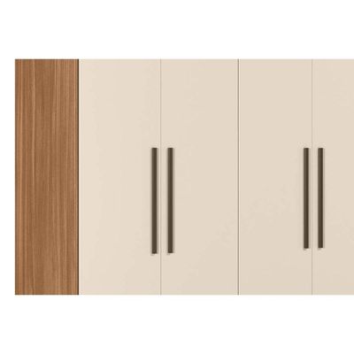 Guarda Roupa Casal 6 Portas 4 Gavetas 3 Prateleiras Venice Amêndola/Off White - Demóbile