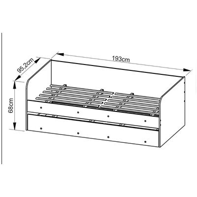 Sofá Cama Solteiro CM8032 c/ Auxiliar Branco - Tecno Mobili