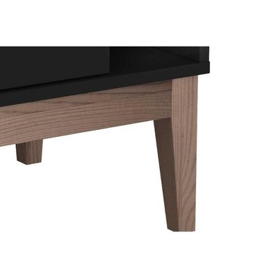 Mesa Lateral p/ Sala MB 1004 1 Porta Freijo/Off White - Movelbento