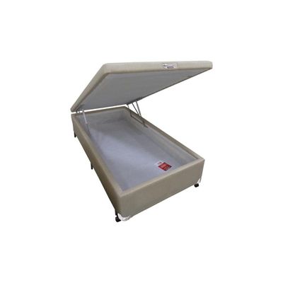 Cama Box Baú Universal Solteiro Linho Clean (78x188x35) - Castor