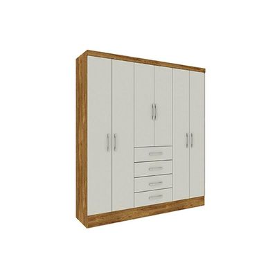 Guarda Roupa 6 Portas Arizona c/ e 4 Gavetas Cinamomo - Tcil Móveis