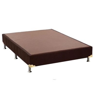 Cama Box Base Universal Casal Americana Suede Brown (138x188x23) - Ortobom
