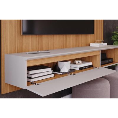 Painel p/ TV Casal Panama Plus até 60 Polegadas c/ 1 Porta e 1 Nicho Off White/Nature - Permóbili