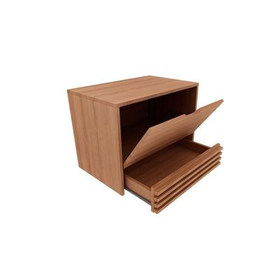 Balcão p/ Banheiro BN3613 cor Amendoa/Marmore Branco - Tecno Mobili