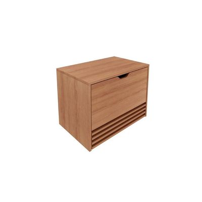 Balcão p/ Banheiro BN3613 cor Amendoa/Marmore Branco - Tecno Mobili