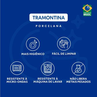 Aparelho de Jantar Tramontina Maria Augusta em Porcelana 20 Peças