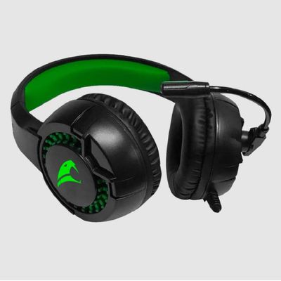 Headset Gamer Viper PRO LED PYTHON  - 415  PRETO/VERDE  Bivolt