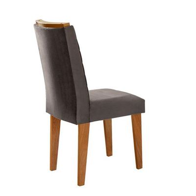 Sala jantar tampo Mdf 6 Cadeiras grafite, off white e imbuia