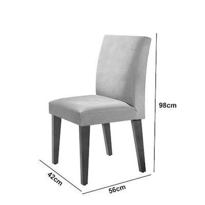 Mesa Olimpia 120 Mdf Canto Reto Com 4 Cadeiras