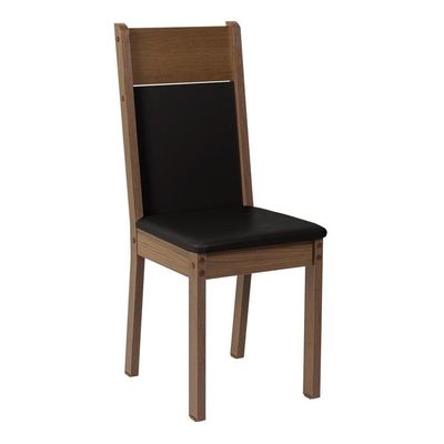 Kit Sala De Jantar Mesa 6 Cadeiras Augusta Madesa Preto