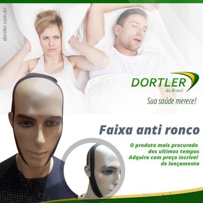 Faixa Anti Ronco Dortler Elástica Ajustável Queixeira Apneia