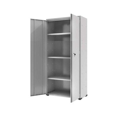 Armário Aço Escritório Fechadura 3 Prateleiras Ea302 Preto
