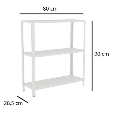 Estante Aço 3 Prateleiras Eaf007 Branco