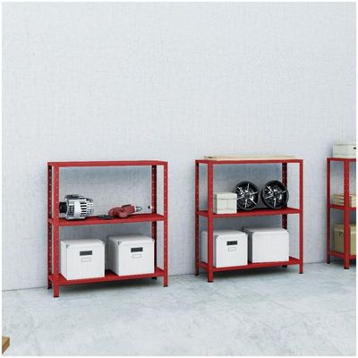 Estante Aço 3 Prateleiras Eaf007 Vermelho
