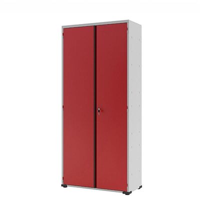 Armário Aço Escritório Fechadura 3 Prateleiras Ea302 Vermelho