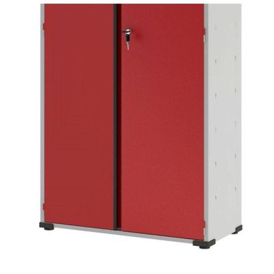 Armário Aço Escritório Fechadura 3 Prateleiras Ea302 Vermelho