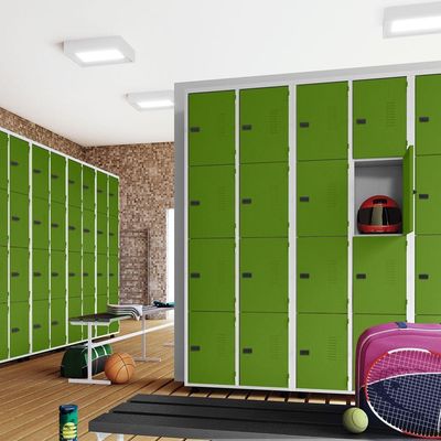 Armário Roupeiro Aço 16 Portas Academia Guarda Volume Trinco Verde