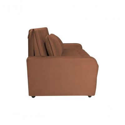 Sofá Cama Para Sala De Estar Amora New Veludo Matrix - Cobre Cobre