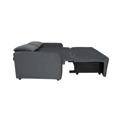 Sofá Cama Para Sala De Estar Amora New Veludo Matrix - Chumbo Chumbo