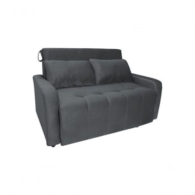 Sofá Cama Para Sala De Estar Amora New Veludo Matrix - Chumbo Chumbo
