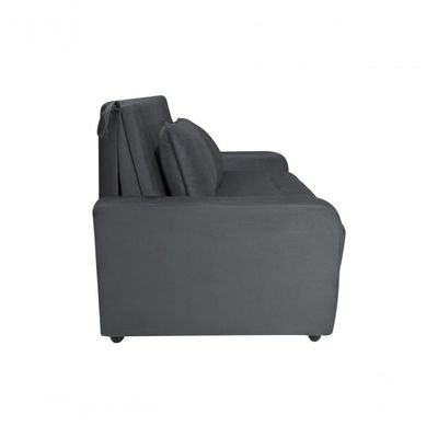 Sofá Cama Para Sala De Estar Amora New Veludo Matrix - Chumbo Chumbo