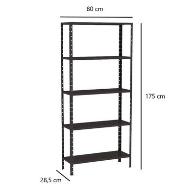 Estante Aço 5 Prateleiras Eaf005 Preta