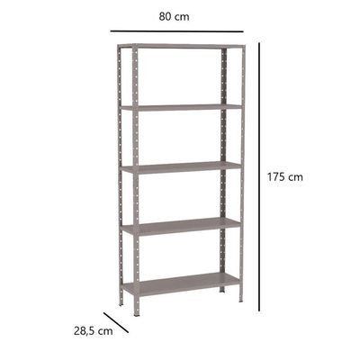 Estante Aço 5 Prateleiras Eaf005 Cinza