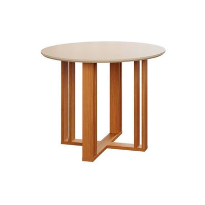 Mesa para Cozinha Flora + Tampo Madeirado 93cm Nature/Off White - Cimol