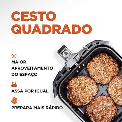 Fritadeira Elétrica Air Fryer Mondial AFN-40-Le Black 4L Preta - 127V UNICA