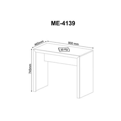 Mesa Canto p/Escritório ME4139 Branco - Tecno Mobili