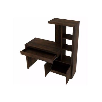 Mesa Multiuso Escritório Me4143 C/ 2 Portas E 1 Gaveta Nogal - Tecno Mobili