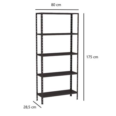 Estante Aço 5 Prateleiras Eaf005 Preta
