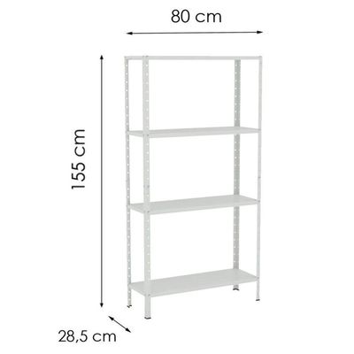 Estante Aço 4 Prateleiras Eaf006 Branca