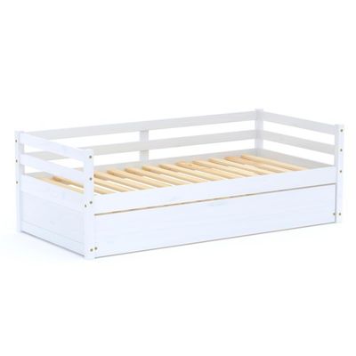 Bicama Solteiro Slim Rb Madeira Maciça Branco Housin