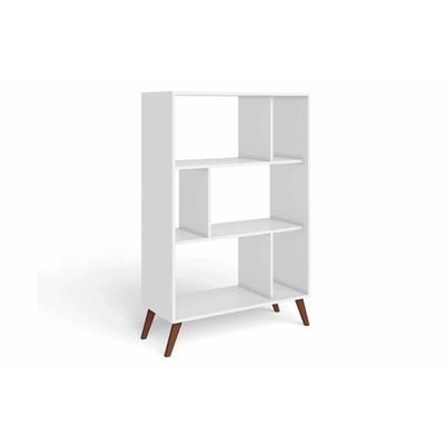 Estante Livreiro De Escritório Rt3015 C/ 6 Nichos Branco - Movelbento