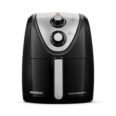 Fritadeira Elétrica Air Fryer Mondial Grand Family Inox AFN-50-BI 5L Preta - 127V UNICA