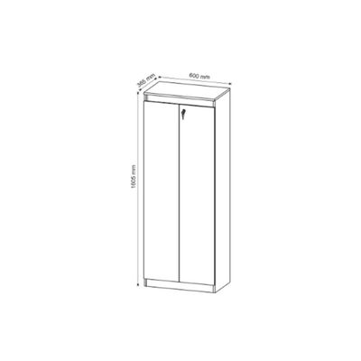 Estante De Escritório Me4151 2 Portas C/ Chave Branco - Tecno Mobili
