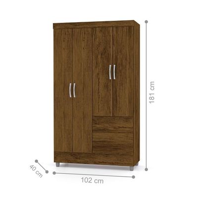 Guarda Roupa 4 Portas Spectra Imbuia