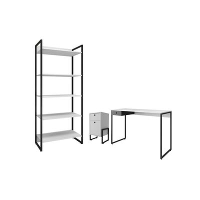 Conjunto De Escritório Colmi Branco Preto