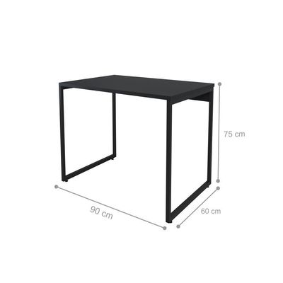 Conjunto De Armario Semi-aberto E Mesa Hektor Preto