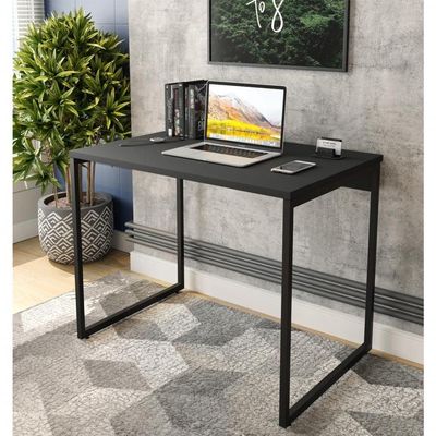 Conjunto De Armario Semi-aberto E Mesa Hektor Preto