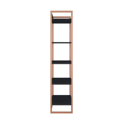 Conjunto Mesa Minimalista E Estante ártemis Preto Cobre